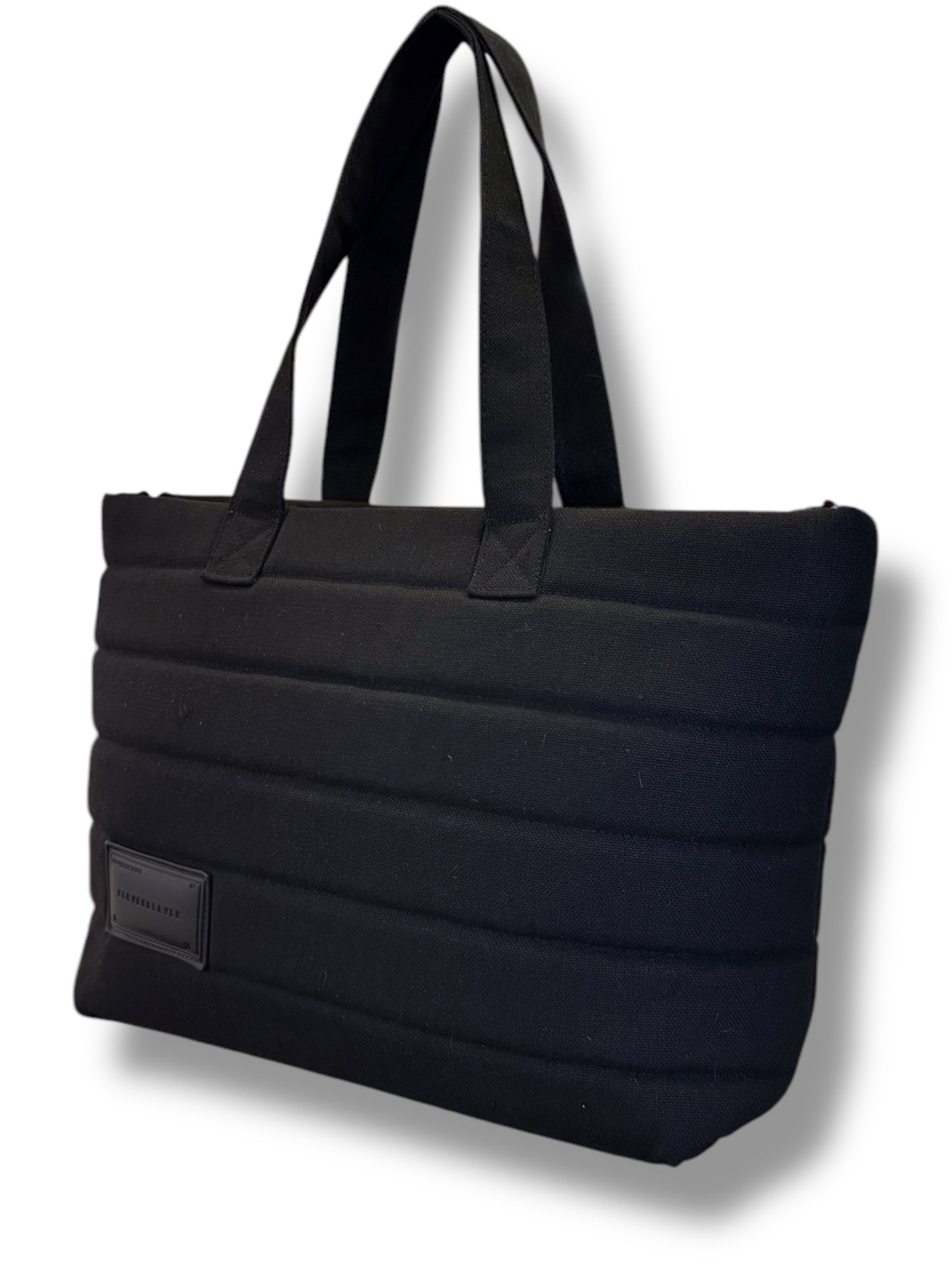 Denim Puffy Tote Bag